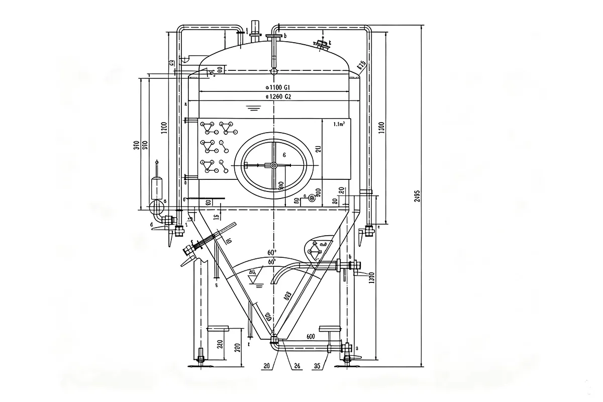 1000L Fermenters - PED certified