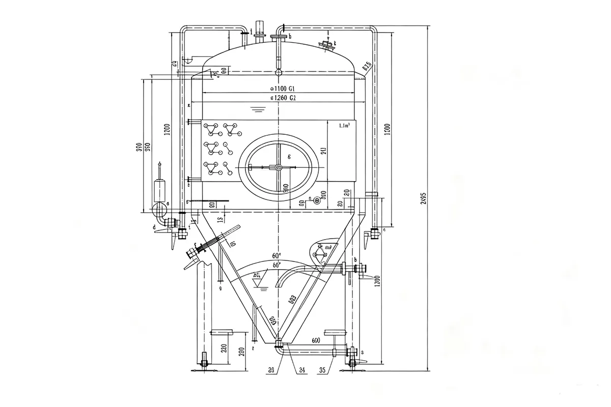 1000L Fermenters - Standard design